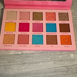 ColourPop Vibrant Eyeshadow Palette with Pink, Blue, and Gold
